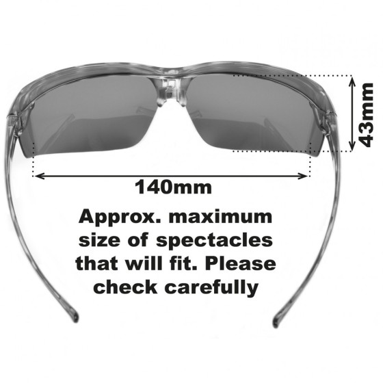 Mens-Womens Wide-Fit Over Glasses Sunglasses