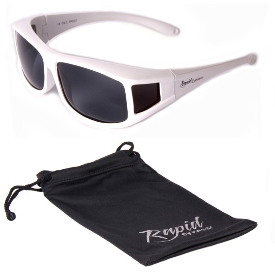 Polarised White Overglasses