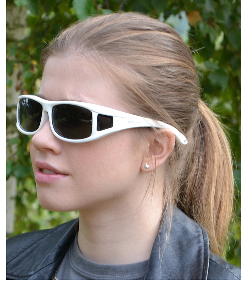 white over glasses sunglasses
